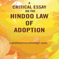 A Critical Essay on the Hindoo Law of Adoption - Gyan Books - Swadesiicart