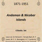 Census of India 1871-1951: Andaman & Nicobar Islands (6 Books. Set) - Gyan Books