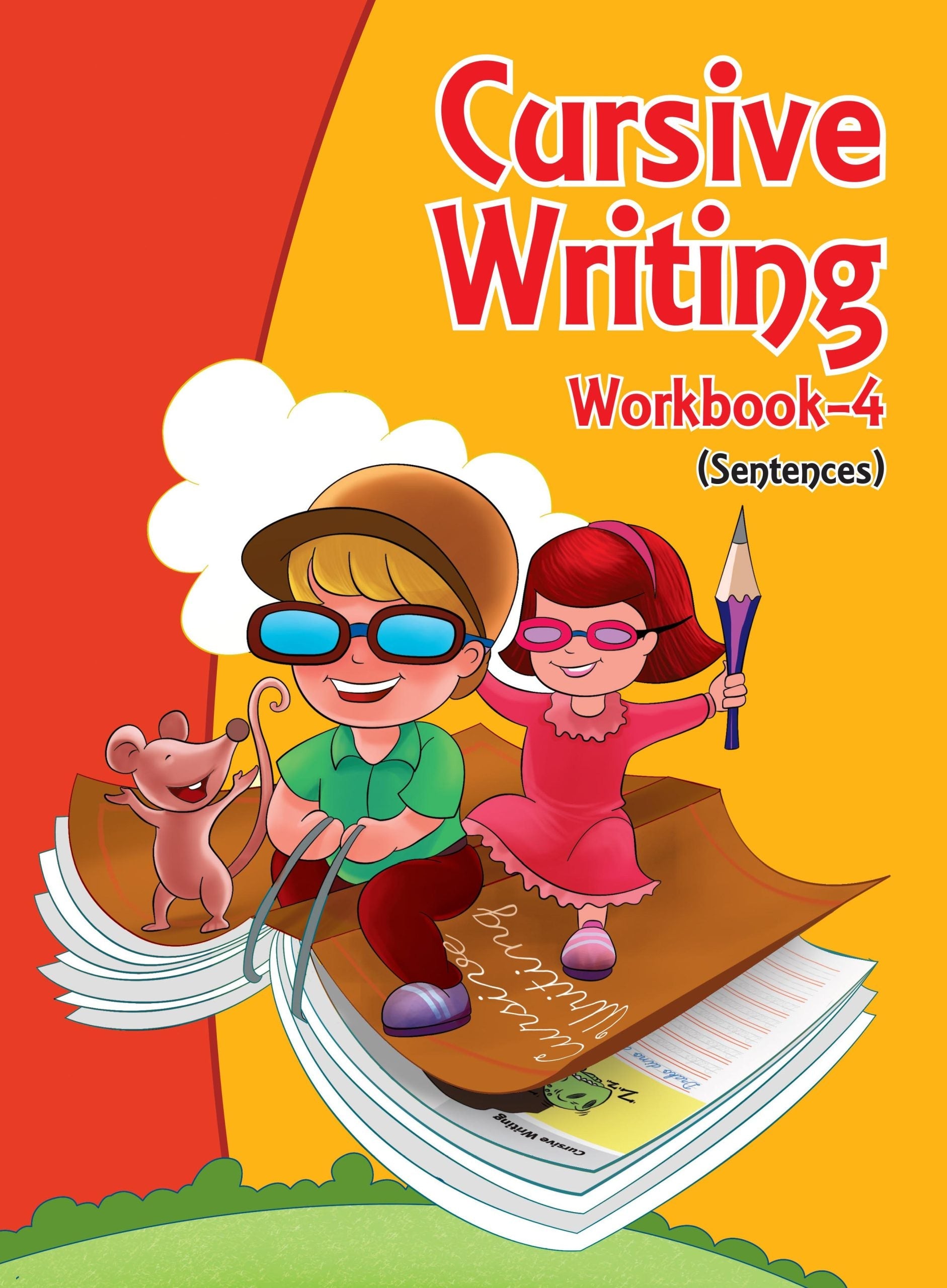Cursive Writing Workbook 4 (Sentences) - Om Books - Swadesiicart