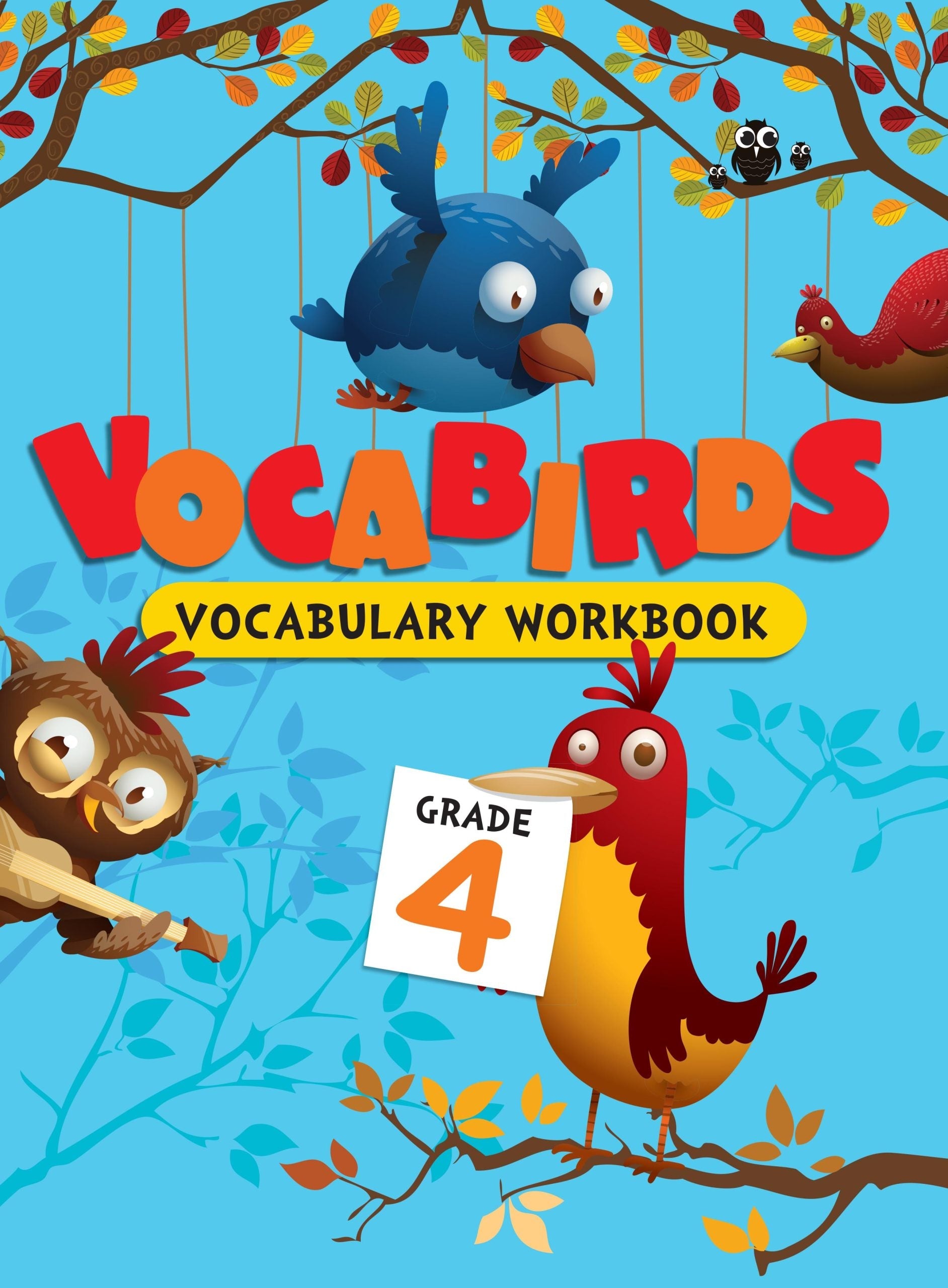 Vocabirds Vocabulary Workbook Grade-4 - Om Books - Swadesiicart