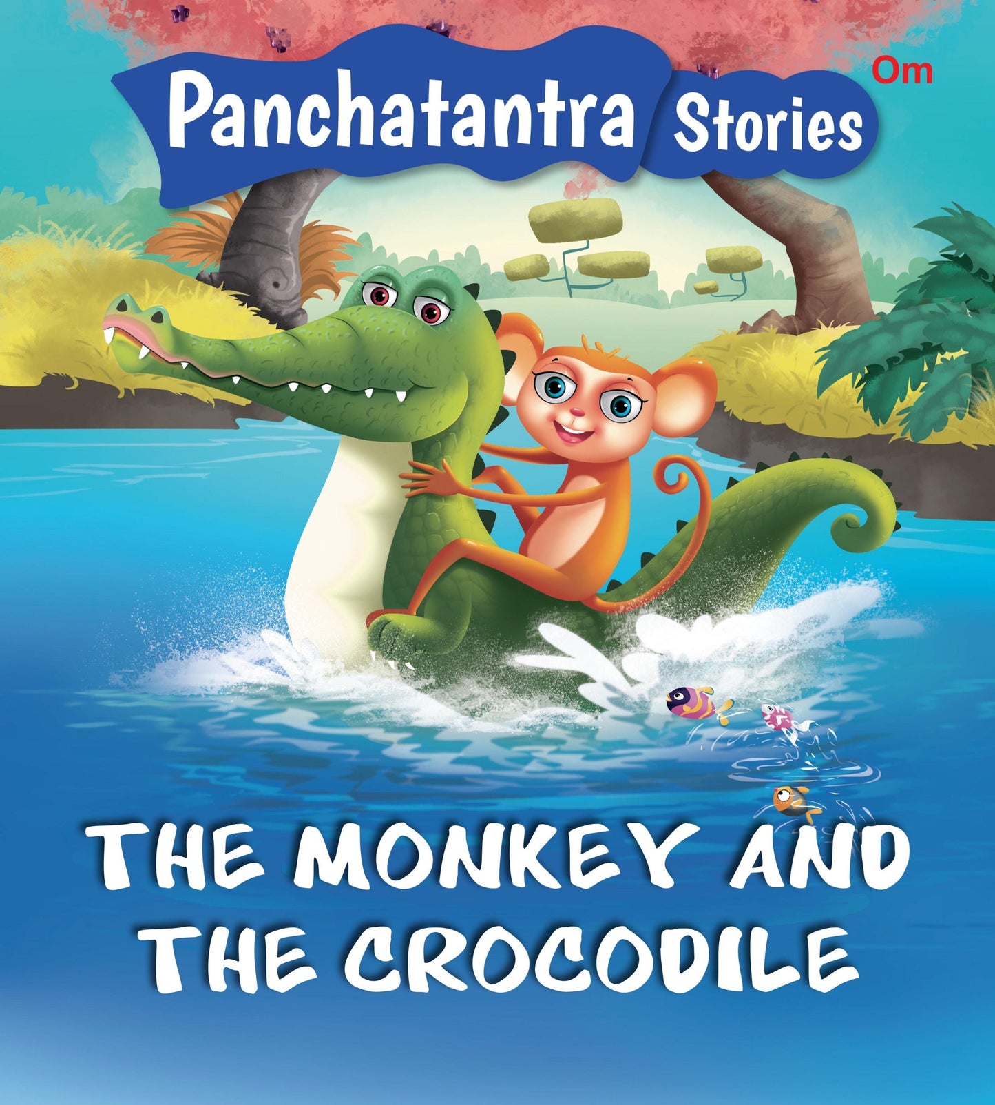 The Monkey and the Crocodile : Panchatantra Stories - Om Books - Swadesiicart