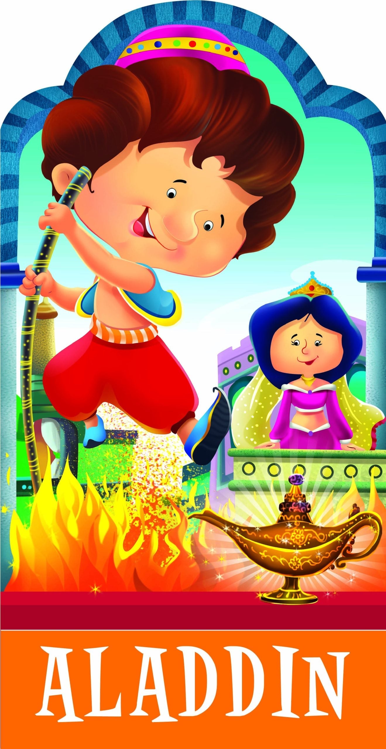 Aladdin : Cutout Story Book - Om Books - Swadesiicart