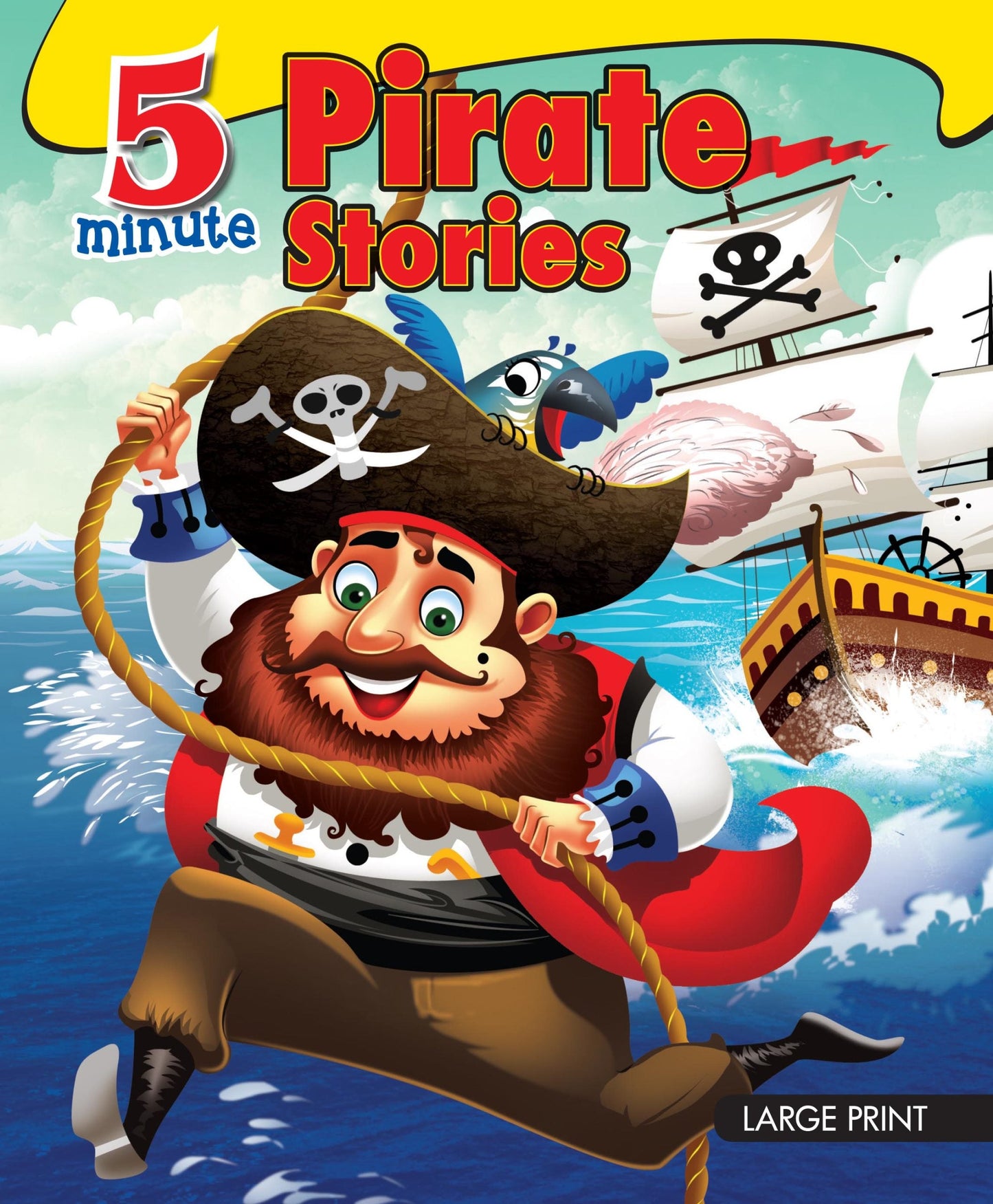 5 Minute Pirate Stories : Large Print - Om Books - Swadesiicart