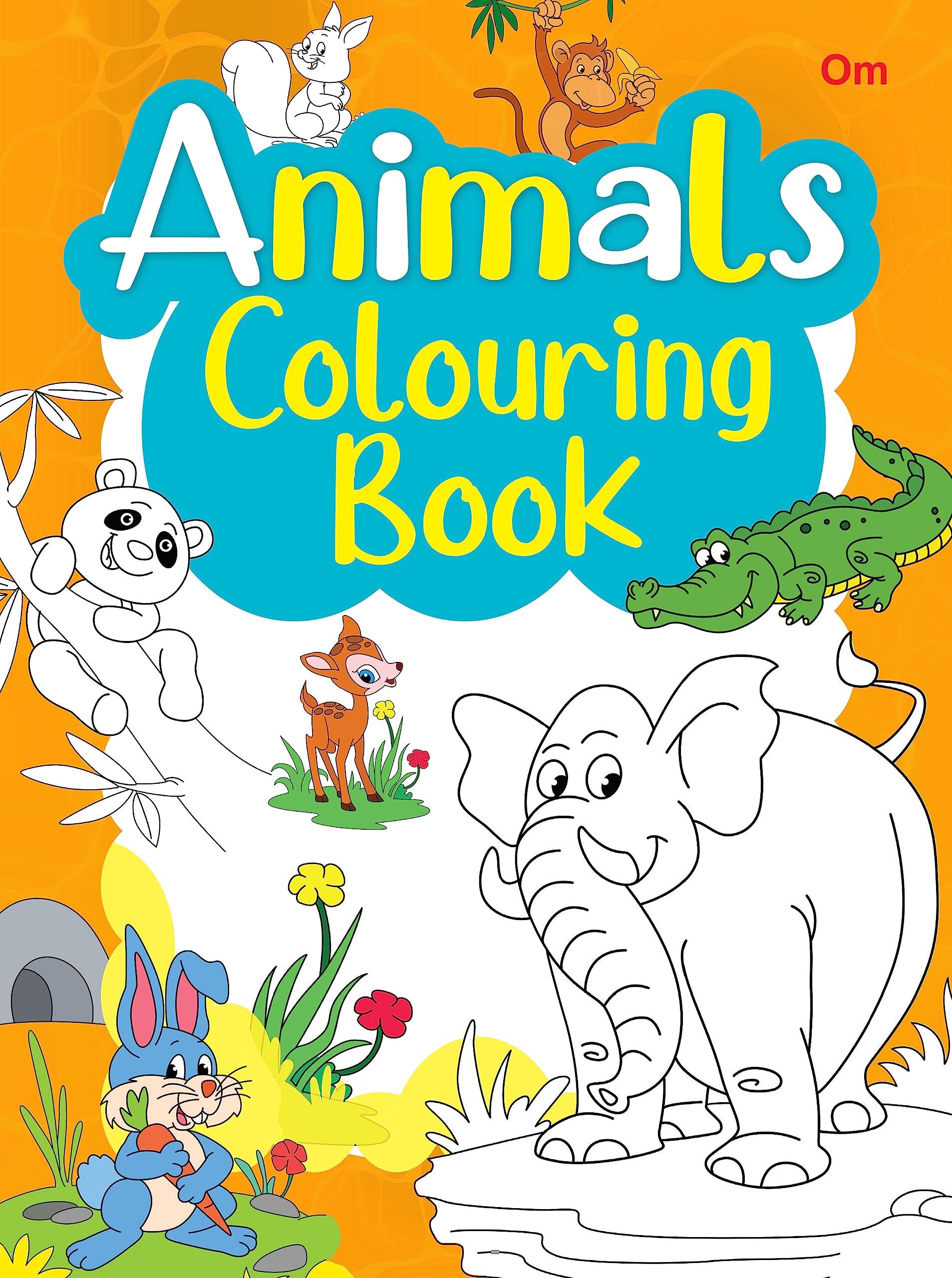 Animals Colouring Book - Om Books - Swadesiicart