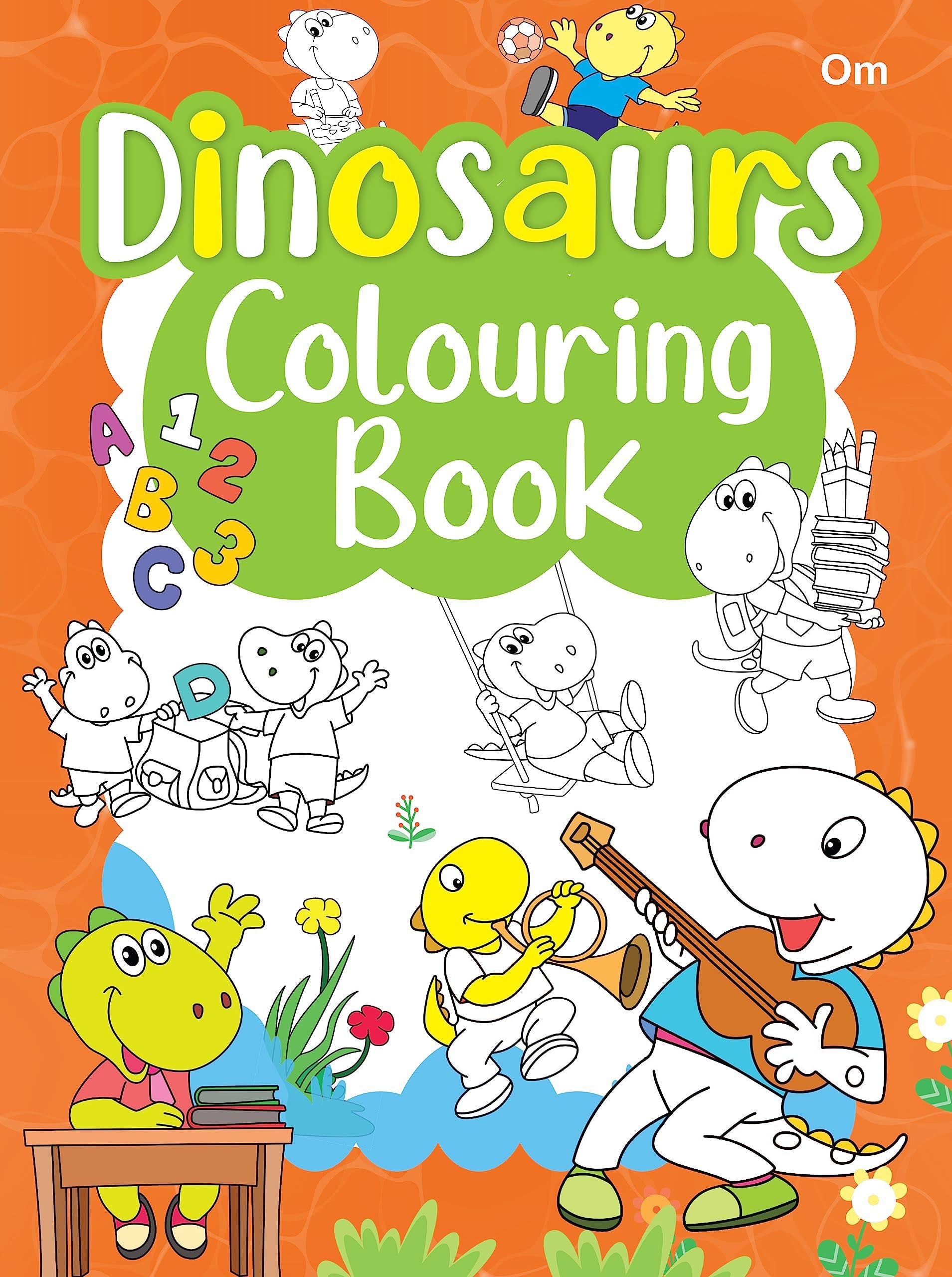 Dinosaurs Colouring Book - Om Books - Swadesiicart