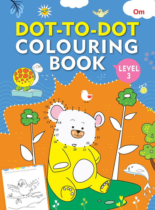 Dot-to-Dot Colouring Book Level 3 - Om Books - Swadesiicart