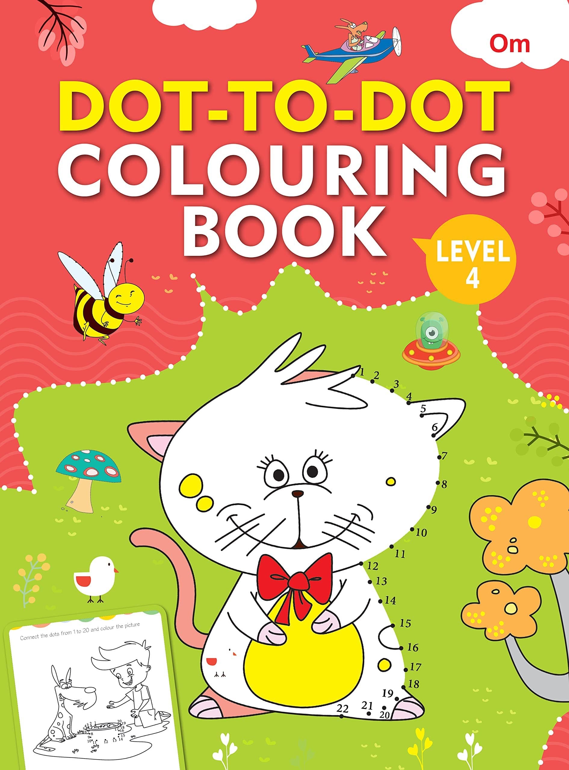 Dot-to-Dot Colouring Book Level 4 - Om Books - Swadesiicart