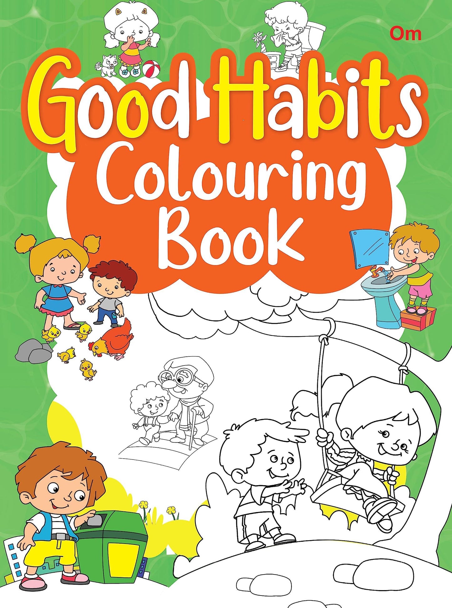 Good Habits Colouring Book - Om Books - Swadesiicart