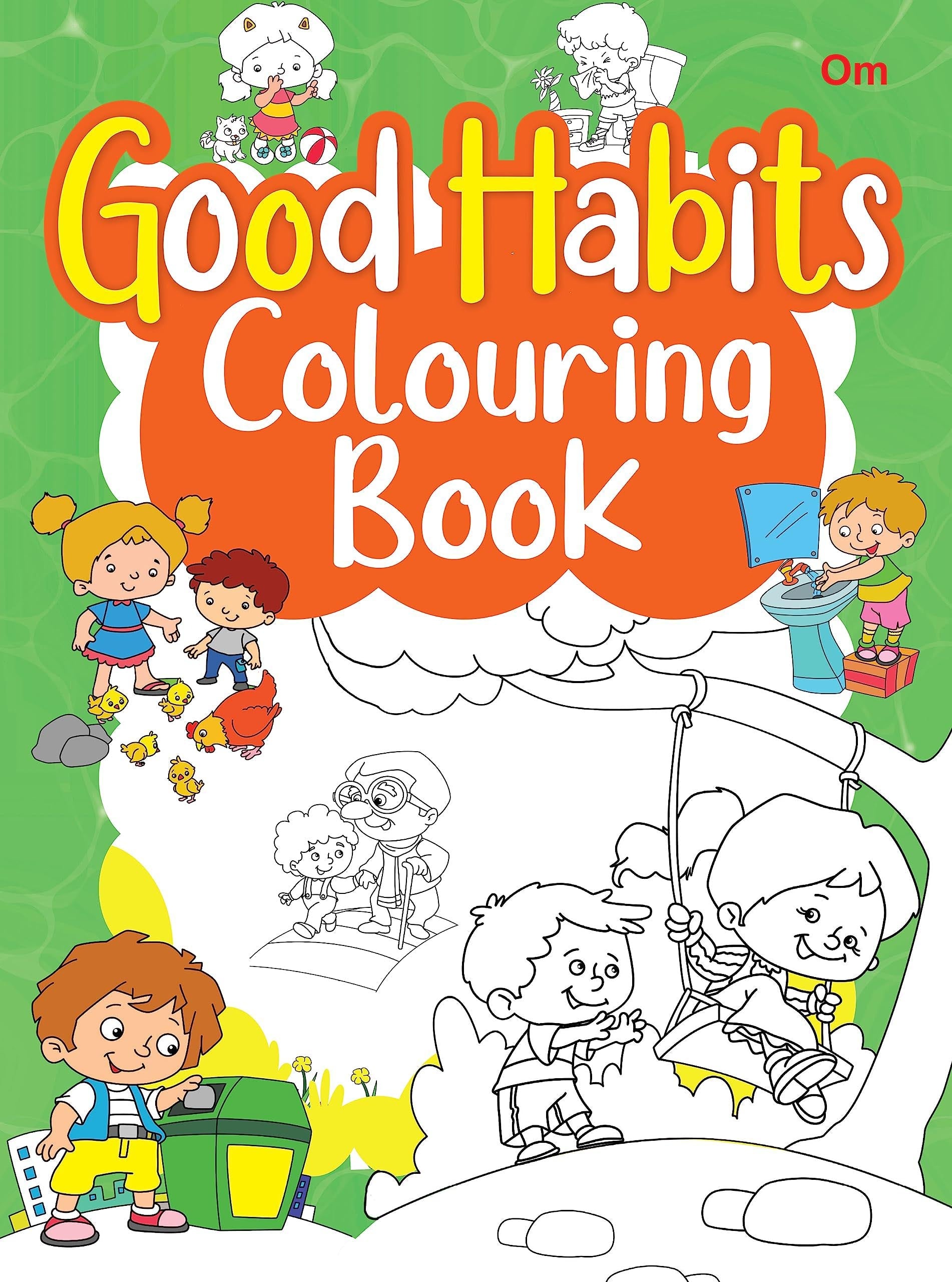 Good Habits Colouring Book - Om Books - Swadesiicart