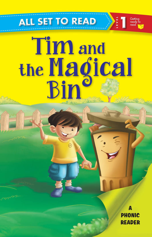 All set to Read A Phonics Reader Tim and the Magical Bin - Om Books - Swadesiicart