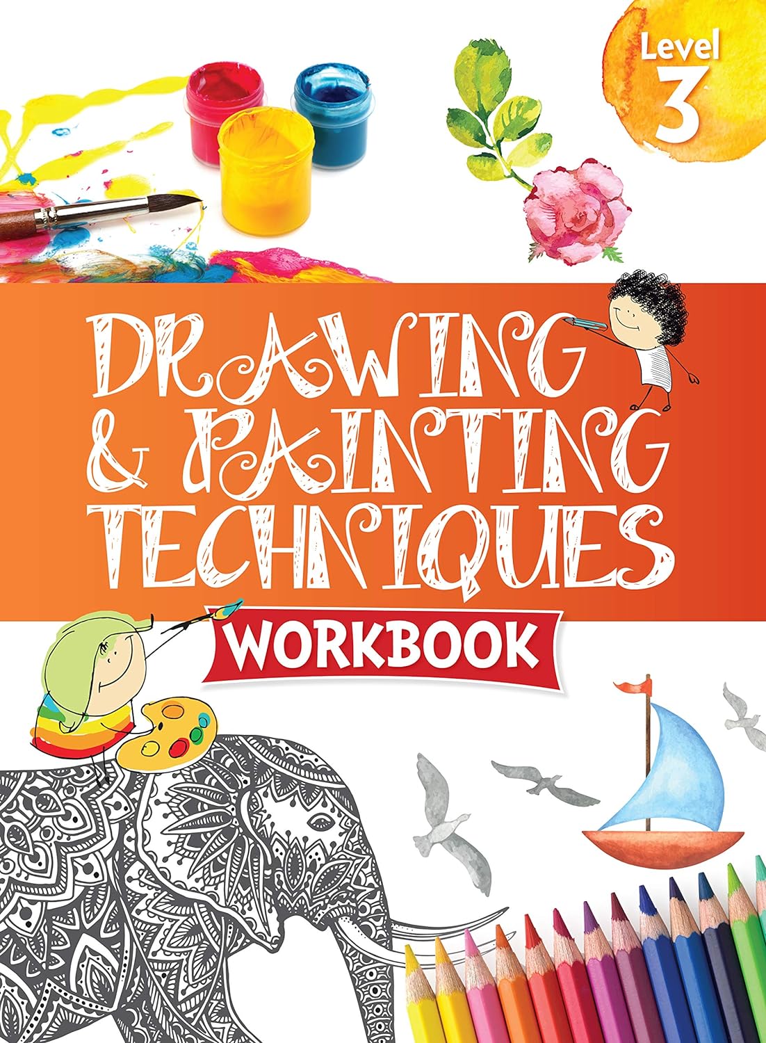 Drawing & Painting Techniques Workbook Grade 3 - Om Books - Swadesiicart