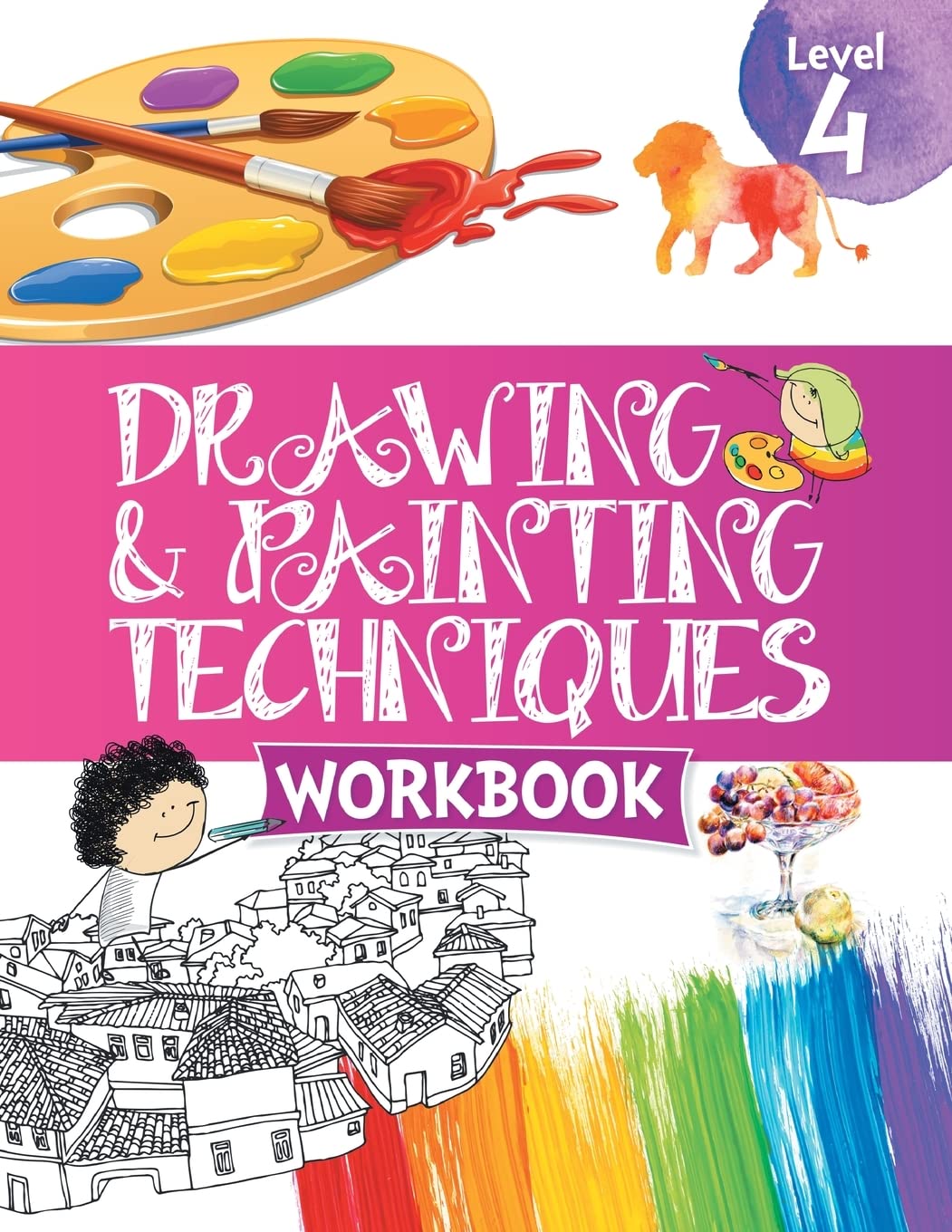 Drawing & Painting Techniques Workbook Grade 4 - Om Books - Swadesiicart