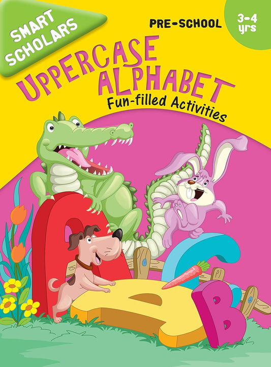 Smart Scholars Pre-School Uppercase Alphabet - Om Books - Swadesiicart