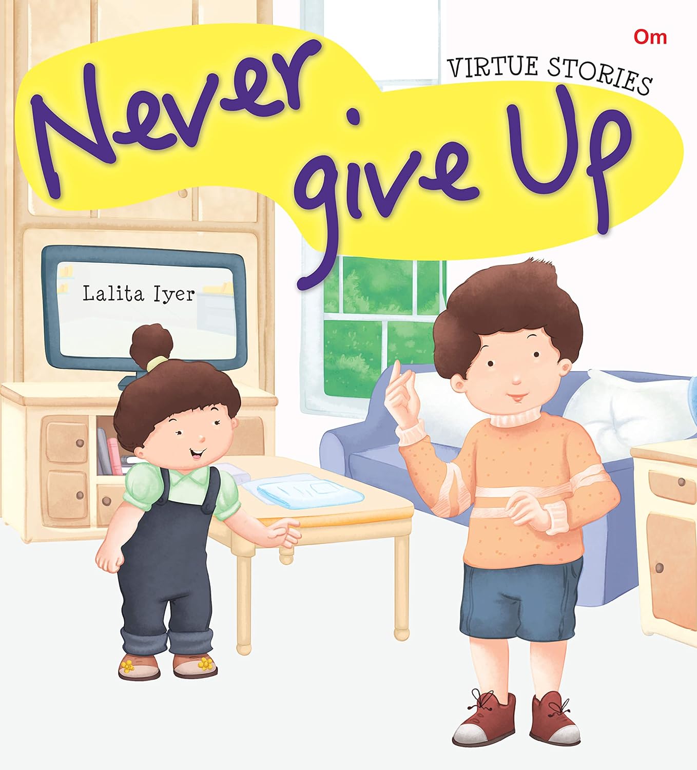 Never Give Up : Virtue Stories - Om Books - Swadesiicart