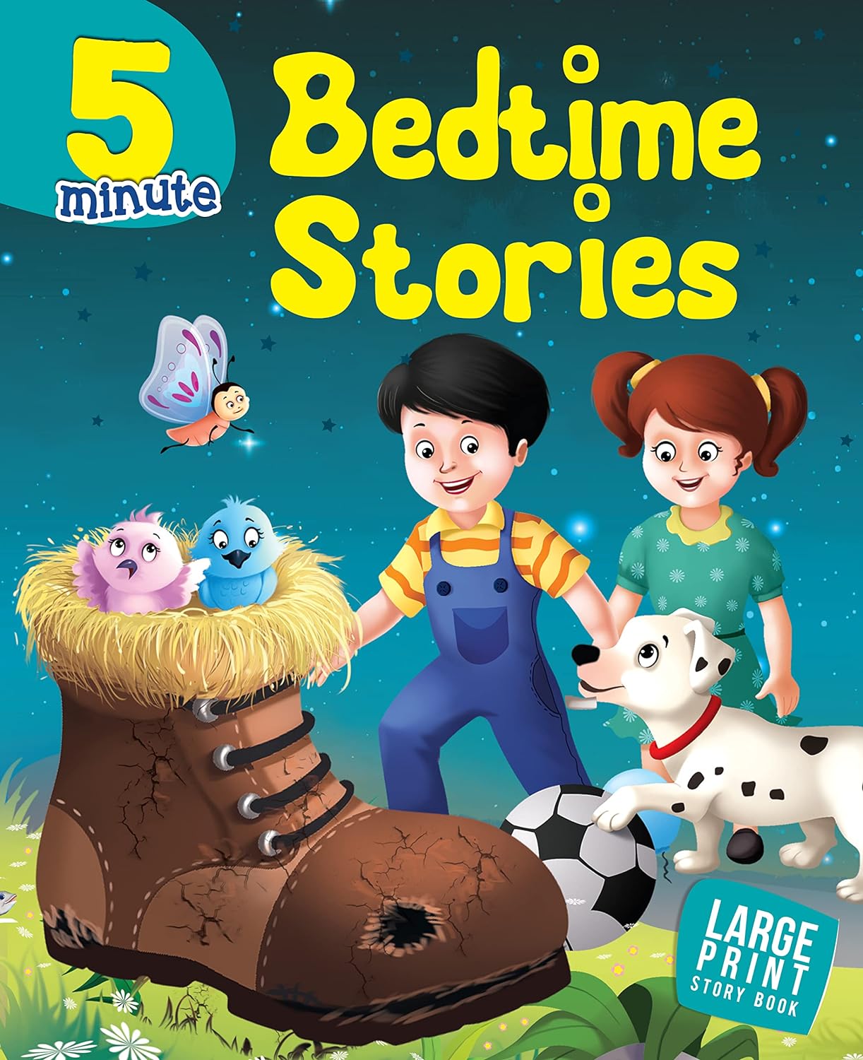 5 Mintute Bedtime Stories : Large Print (Paperback) - Om Books - Swadesiicart