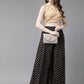 Juniper Women Black Rayon Printed Flared Palazzo | Swadesiicart