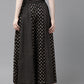 Juniper Women Black Rayon Printed Flared Palazzo | Swadesiicart