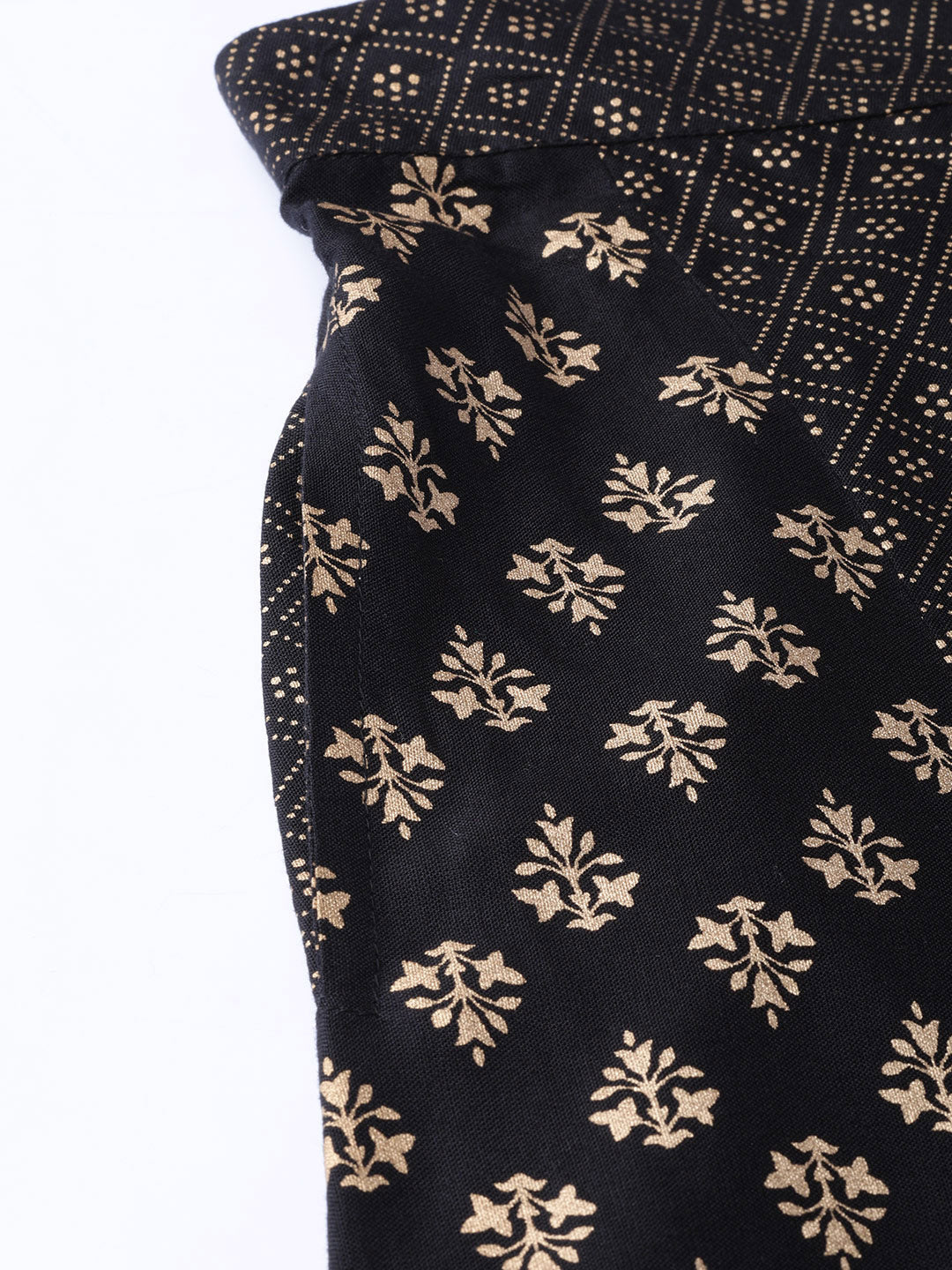 Juniper Women Black Rayon Printed Flared Palazzo | Swadesiicart