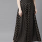 Juniper Women Black Rayon Printed Flared Palazzo | Swadesiicart