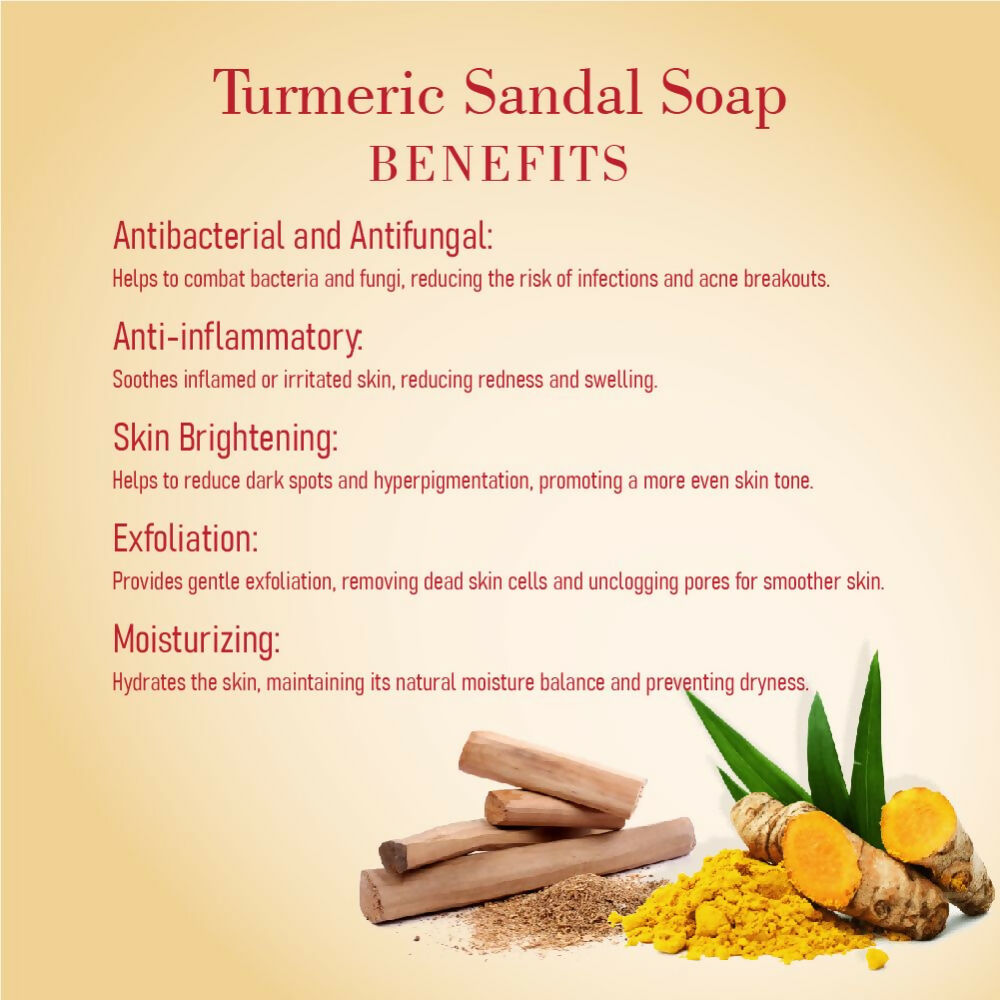 Prakriti Herbal Soap Turmeric and Sandal - Swadesiicart