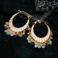 Ruby Raang Gold Polished Multi-Color Kundan Loops | Swadesiicart