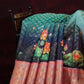 Green and Pink Banaras Border Floral Design Banarasi Semi Silk Saree By Gayathri Reddy Designer Studio | Swadesiicart