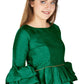Aastha Fashion Women's Green Art Silk Bell Sleeves attire with Poly Cotton Lining Blouse