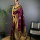 Joban Fashion Black Peacock Banarasi Silk Sarees | Swadesiicart