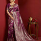 Shree Shyam Fashion Purple Silk Blend Saree