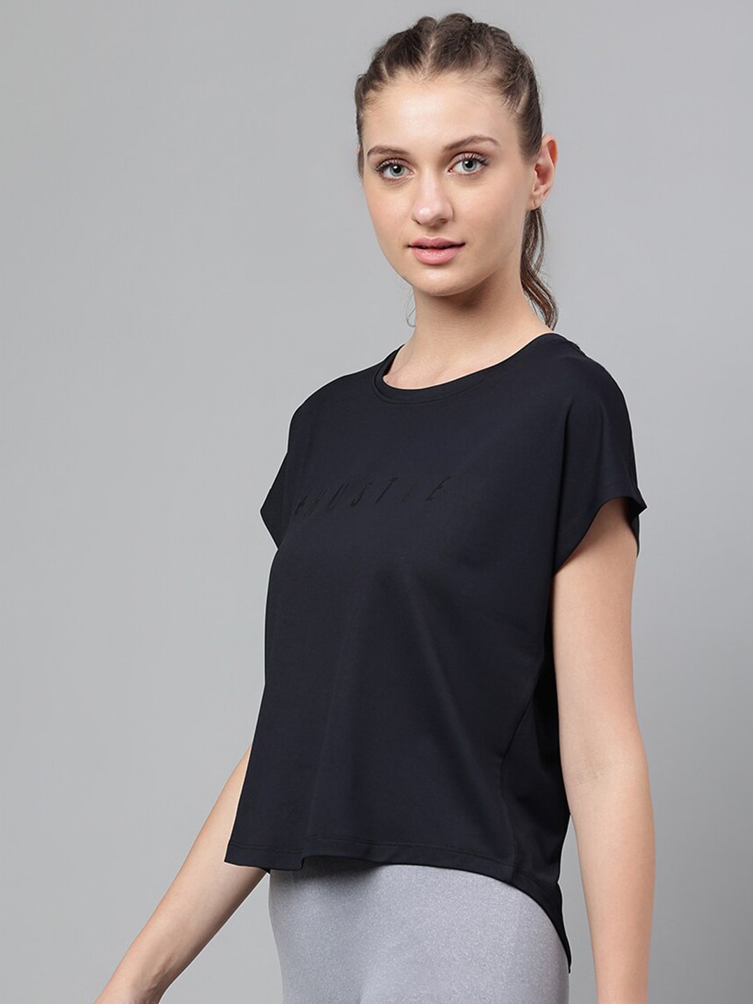 MKH Typography Printed Extended Sleeves Dri-FIT Relaxed Fit T-shirt - Swadesiicart
