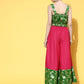 InWeave Women's Green Brocade Strappy Top W Fuchsia Green Brocade Palazzo Set - Swadesiicart