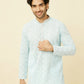 Manyavar Floral Chikankari Embroidered Regular Thread Work Kurta With Pyjamas | Swadesiicart