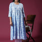 HOUSE OF KARI Floral Embroidered Chikankari Cotton Anarkali Kurta | Swadesiicart