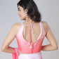 Vastranavya Blush Pink Freehand Floral Print Ready to Wear Saree | Swadesiicart