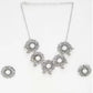 Tehzeeb Creations Women's Silver Plated Oxidised Necklace Set With Bracelet - Swadesiicart