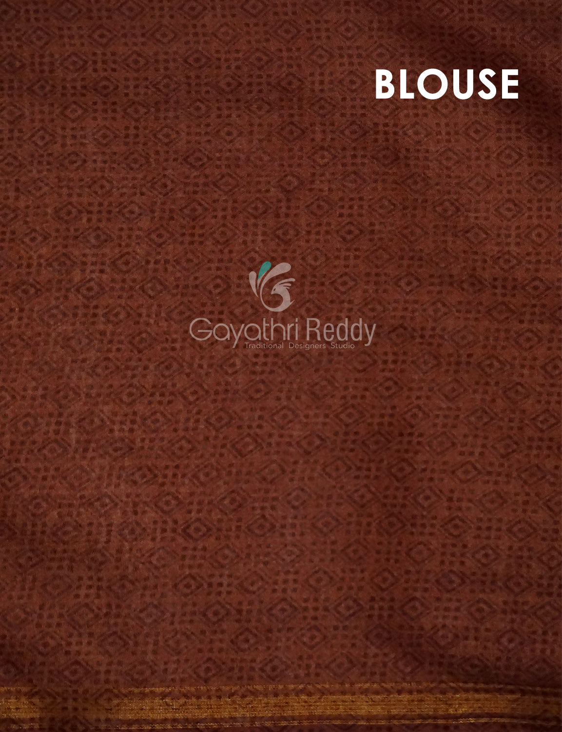 Maroon Brown Mix Floral PrintSemi Chanderi Saree By Gayathri Reddy Designer Studio | Swadesiicart