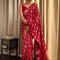Kalini Ethnic Motifs Woven Design Zari Detailed Banarasi Saree | Swadesiicart