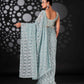 Tikhi Imli Blue Woven Design Ready to Wear Saree | Swadesiicart