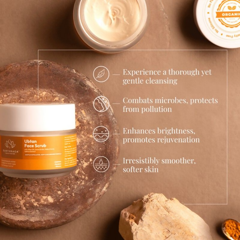 Earthraga Ubtan and Turmeric Face Scrub | Swadesiicart