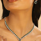 Nuyug Celestial Emerald Cubic ZIrcon Necklace Set | Swadesiicart