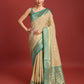 Monjolika Fashion Glamour And Tradition With This Beige Color Zari Woven Banarasi Tissue Silk Saree | Swadesiicart