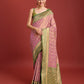 Monjolika Fashion Glamour And Tradition With This Rose Pink Color Zari Woven Banarasi Tissue Silk Saree | Swadesiicart