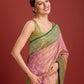 Monjolika Fashion Glamour And Tradition With This Rose Pink Color Zari Woven Banarasi Tissue Silk Saree | Swadesiicart