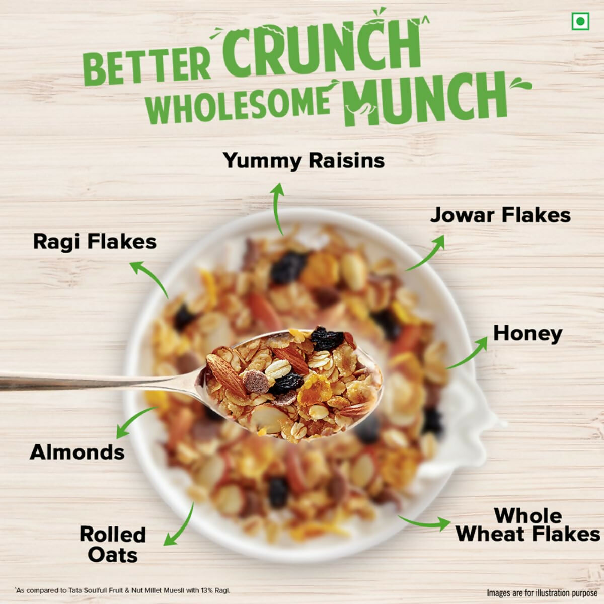 Tata Soulfull Millet Muesli Crunchy Breakfast Cereals - Swadesiicart