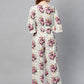 Juniper Women Offwhite Rayon Slub Printed Regular Jumpsuit - Swadesiicart