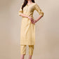 Kalini Women Woven Striped Thread Work Kurta with Trousers - Swadesiicart