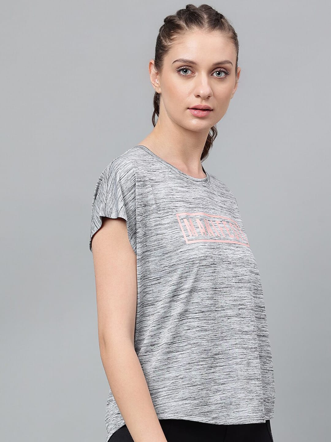 MKH Typography Printed Extended Sleeves Dri-FIT Relaxed Fit Sports T-shirt - Swadesiicart