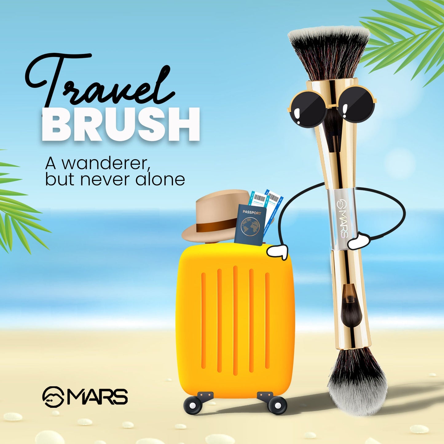 MARS Cosmetics 4 In 1 Travel Brush - Swadesiicart