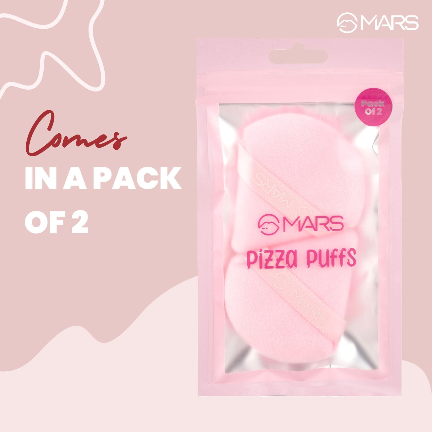 MARS Cosmetics Pizza Powder Puff for Face Makeup - Swadesiicart