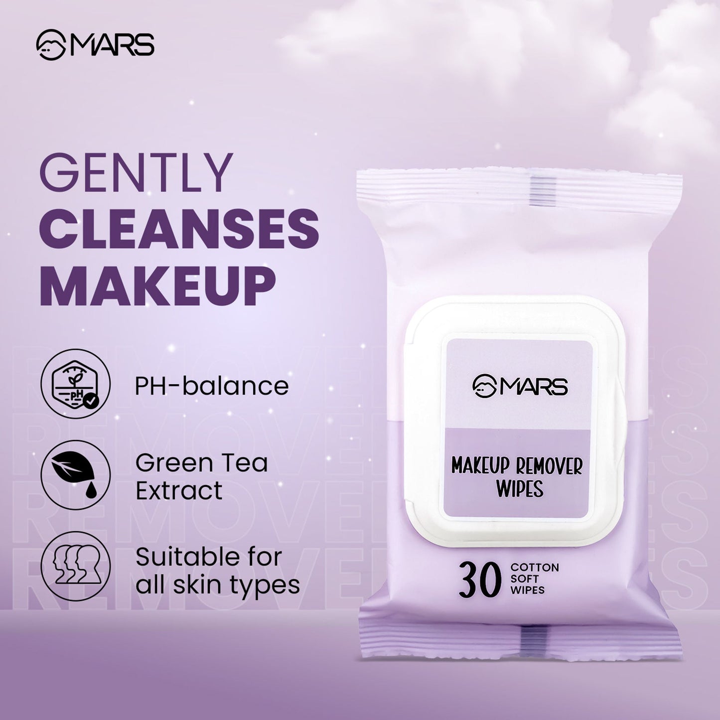 MARS Cosmetics Makeup Remover Wet Wipes - Swadesiicart